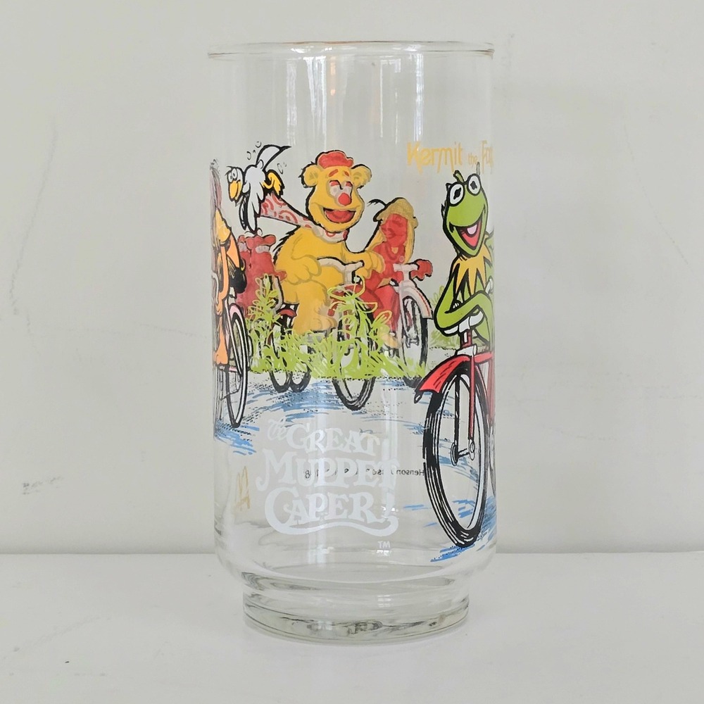 Vintage 1981 Great Muppet Caper McDonald's‎ Glass Kermit, Fozzie Bear